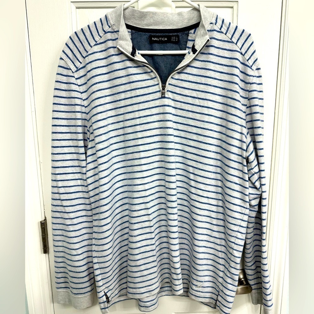 Tommy Hilfiger Size Large Pullover Striped Shirt Long Sleeve